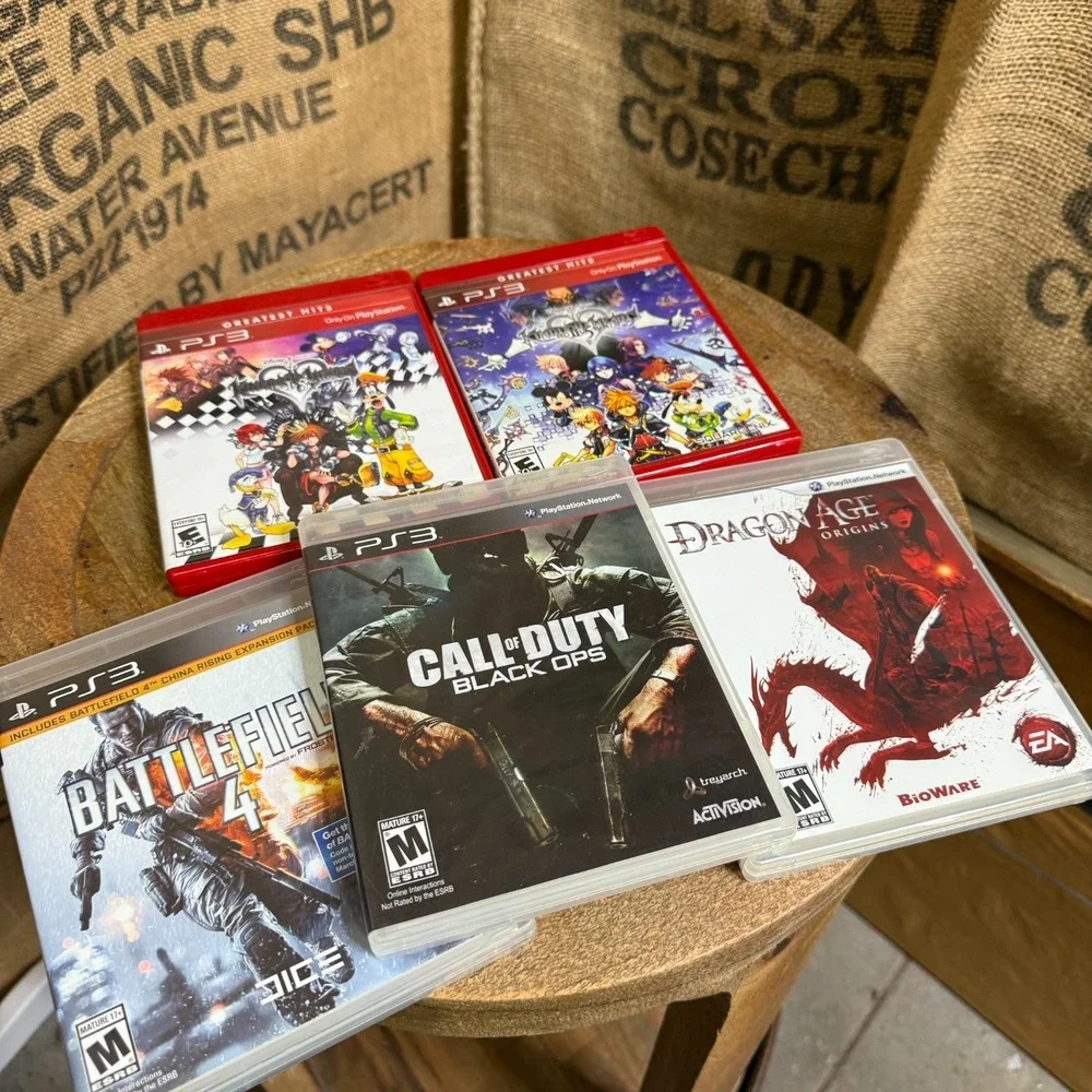 PS3 Game Lot 5 Kingdom Hearts 1.5 2.5 Black Ops Battlefield 4 Dragon Age